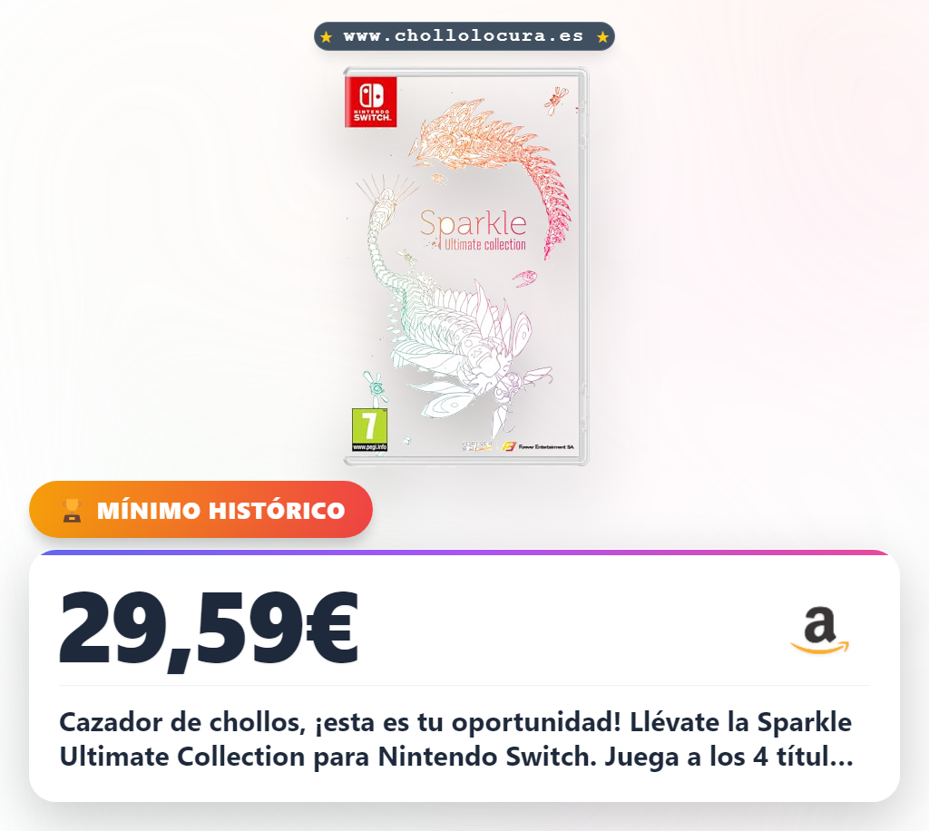 Aprovecha la Sparkle Ultimate Collection para Nintendo Switch: todas las series (ZERO, 2 EVO, 3 Genesis) al mejor precio