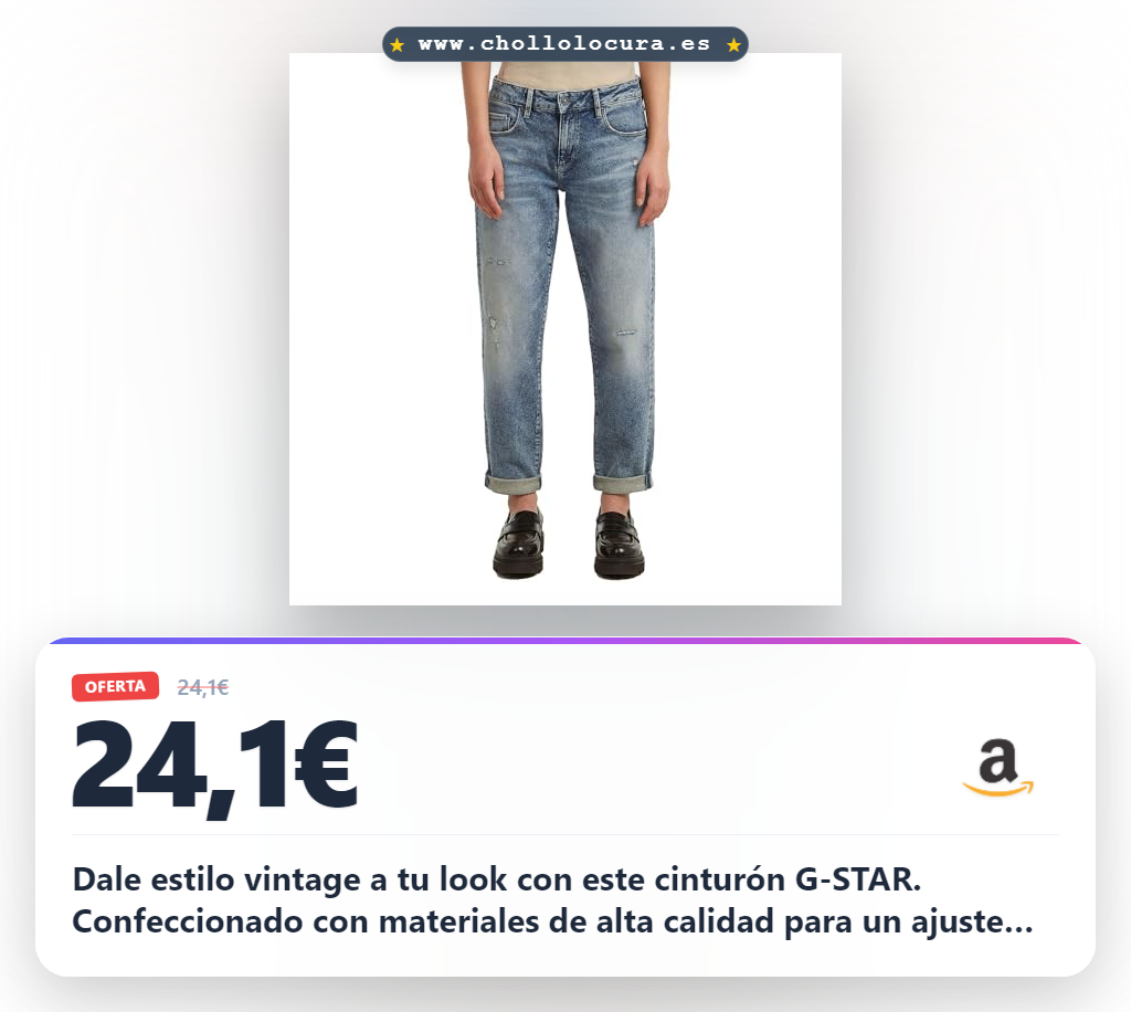 Aprovecha este Cinch G-STAR 30W/30L con diseño vintage Aegean Sea y ajuste cómodo