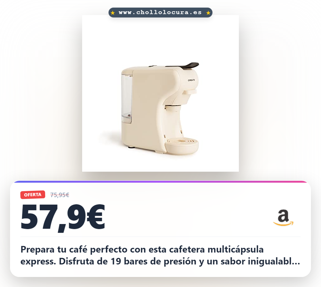 Aprovecha la cafetera multicápsula express POTTS Stylance con 19 bar y sistema Thermoblock al mejor precio