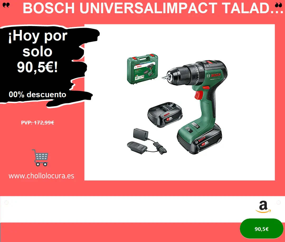 Bosch UniversalImpact Taladro Percutor a Batería