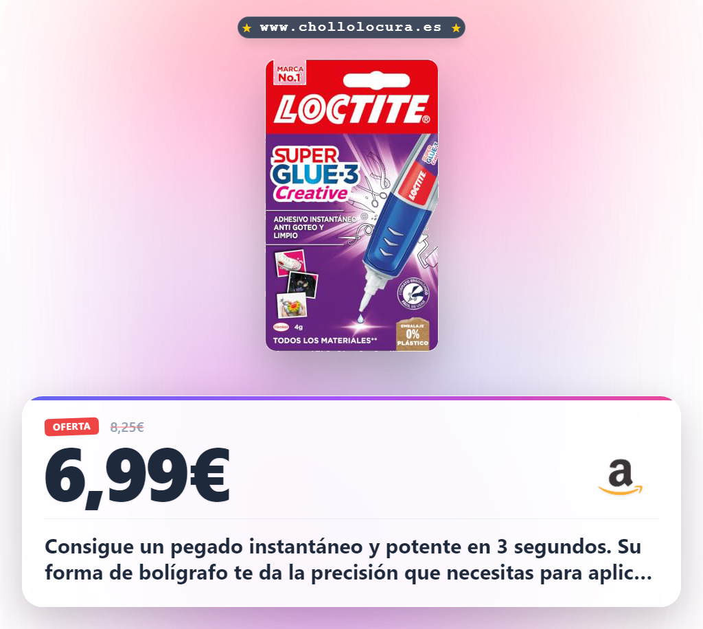 Aprovecha el pegamento Loctite Super Glue-3 Creative Pen instantáneo y universal sin goteo al mejor precio