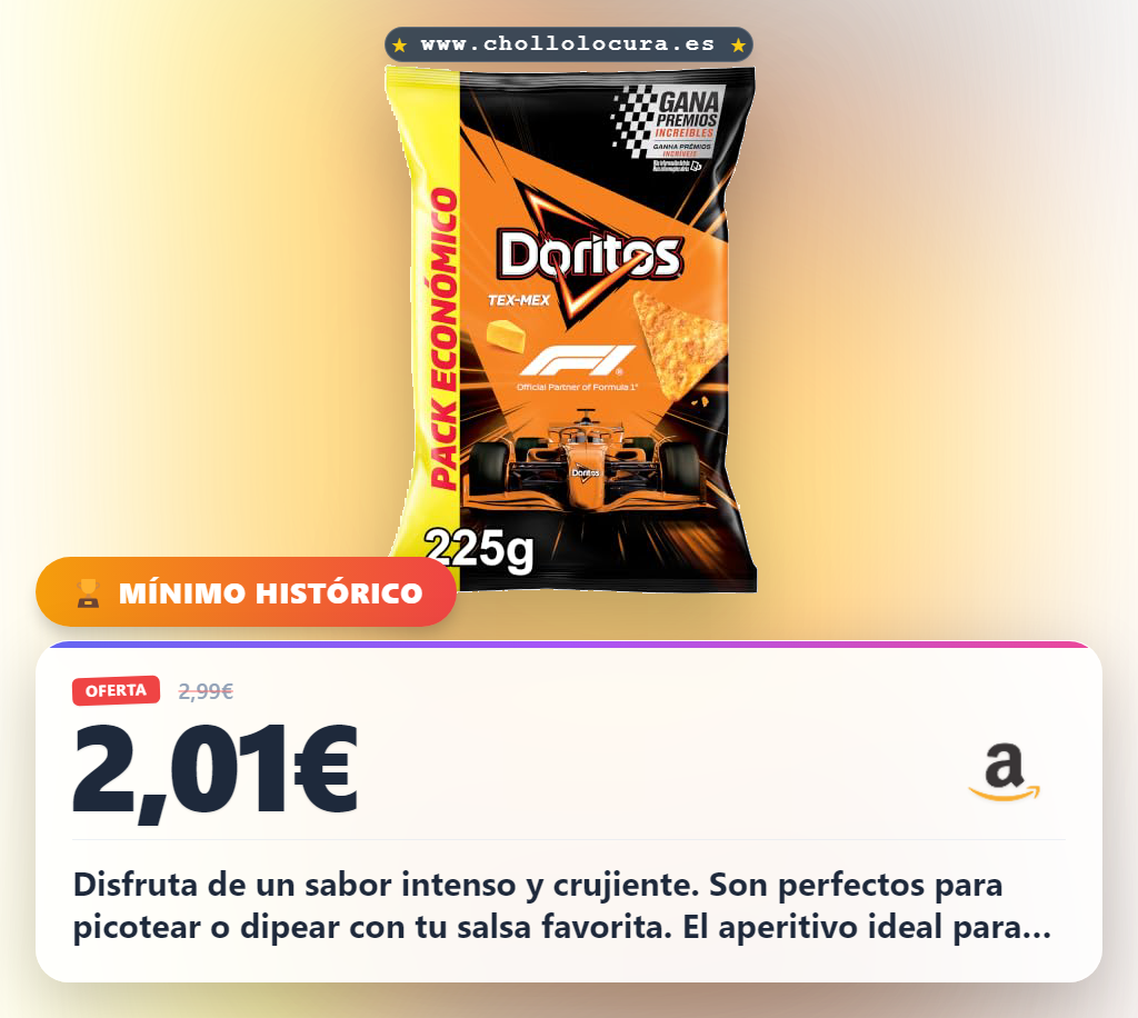 Compra Doritos Triangulares de sabor intenso y crujiente para picotear al mejor precio