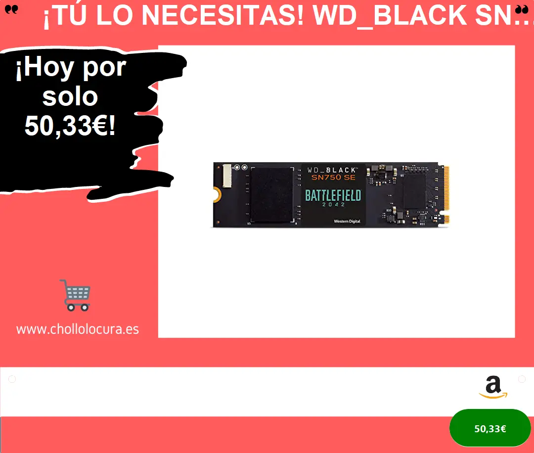 ¡Tú lo necesitas! WD_BLACK SN750 SE 500GB con 3600 MB/s para gamers