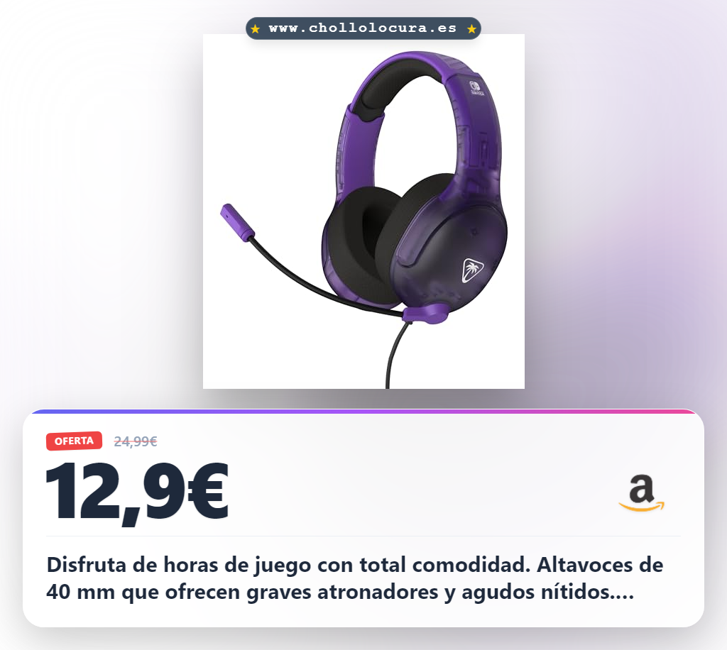 Consigue los auriculares Turtle Beach Airlite Fit con licencia Nintendo Switch y micrófono silenciable al mejor precio