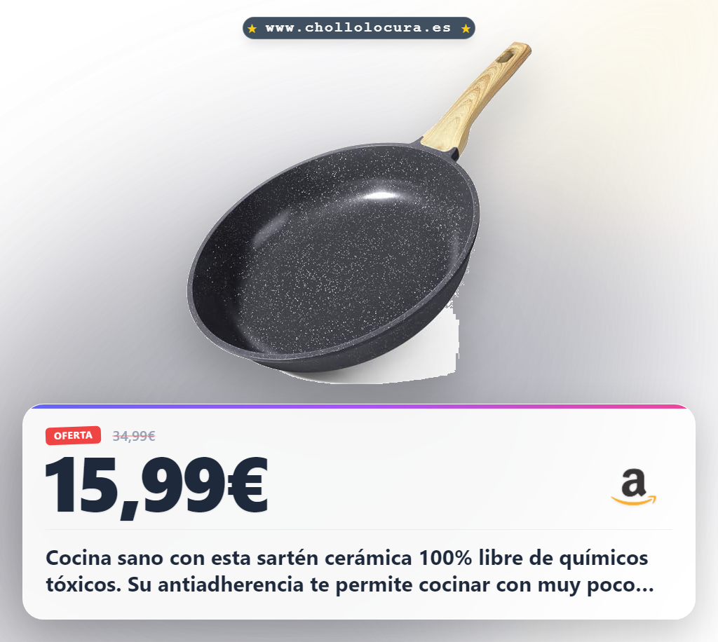Compra la sartén GiPP antiadherente cerámico 24cm. Es no tóxica, libre de PFAS y compatible con inducción para cocinar sano.