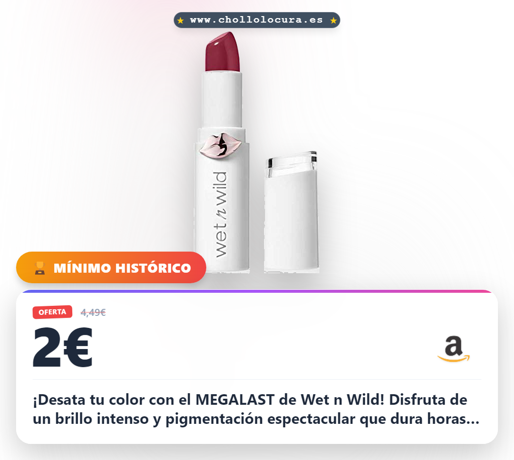 Logra este labial Wet n Wild MEGALAST brillante y vegano con color intenso al mejor precio