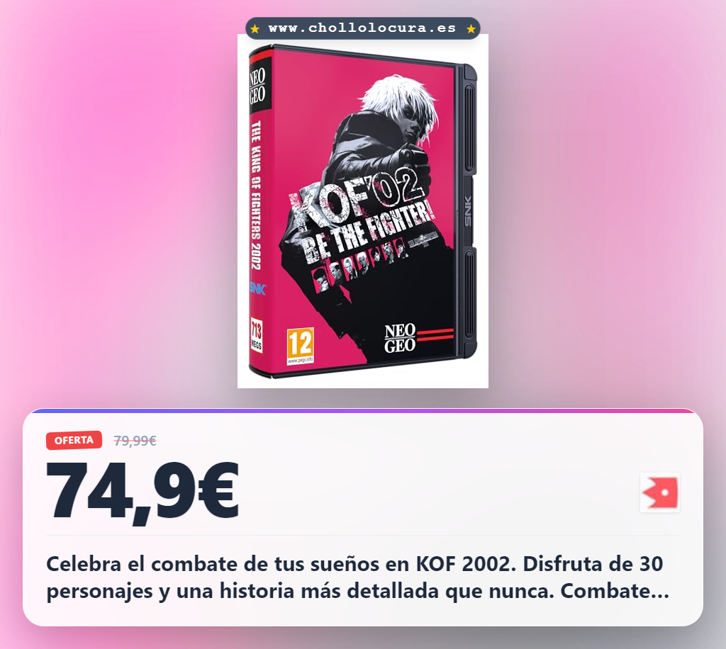Disfruta de 30 personajes y modo historia en The King of Fighters 2002 remasterizado al mejor precio