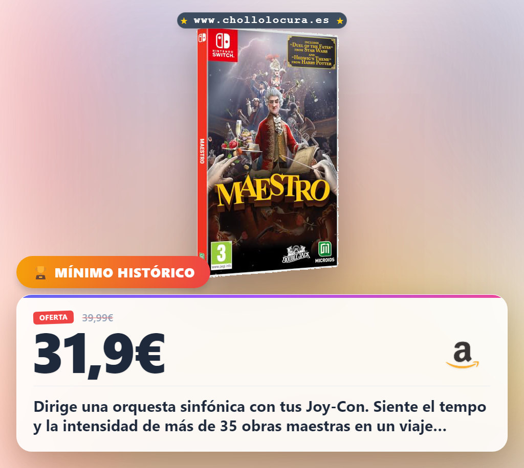 Aprovecha Maestro para Nintendo Switch y dirige orquestas con tus Joy-Con en oferta histórica