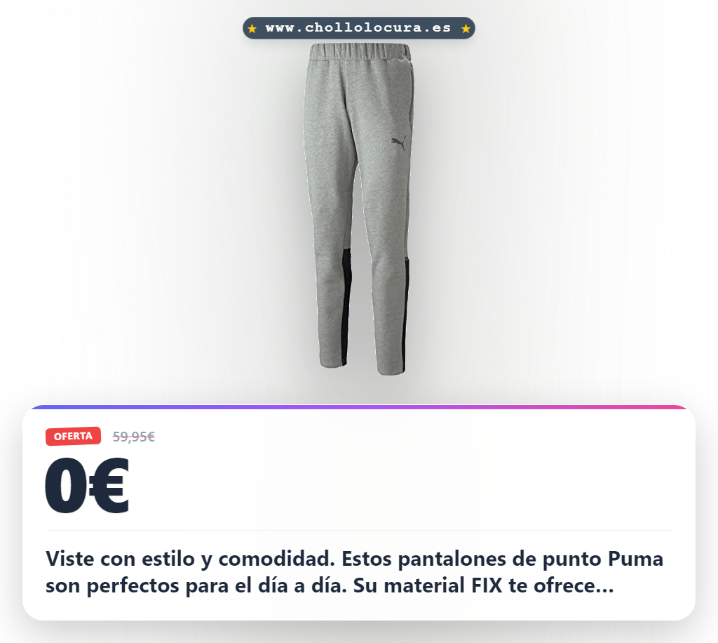Obtén los pantalones casuales Puma Teamcup de punto para hombre al mejor precio en oferta histórica y envío gratis hoy mismo.