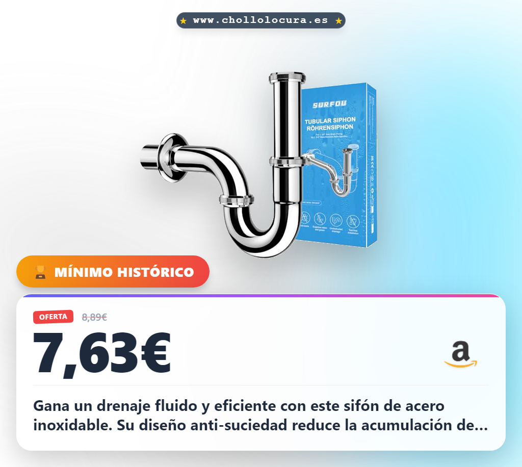 Compra este set de desagüe de acero inoxidable G 1 1/4" y logra un drenaje perfecto al mejor precio