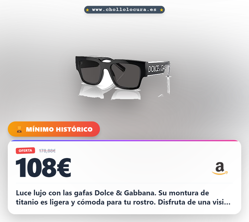 Consigue las Gafas de sol Dolce & Gabbana con montura de titanio y lentes polarizadas en oferta