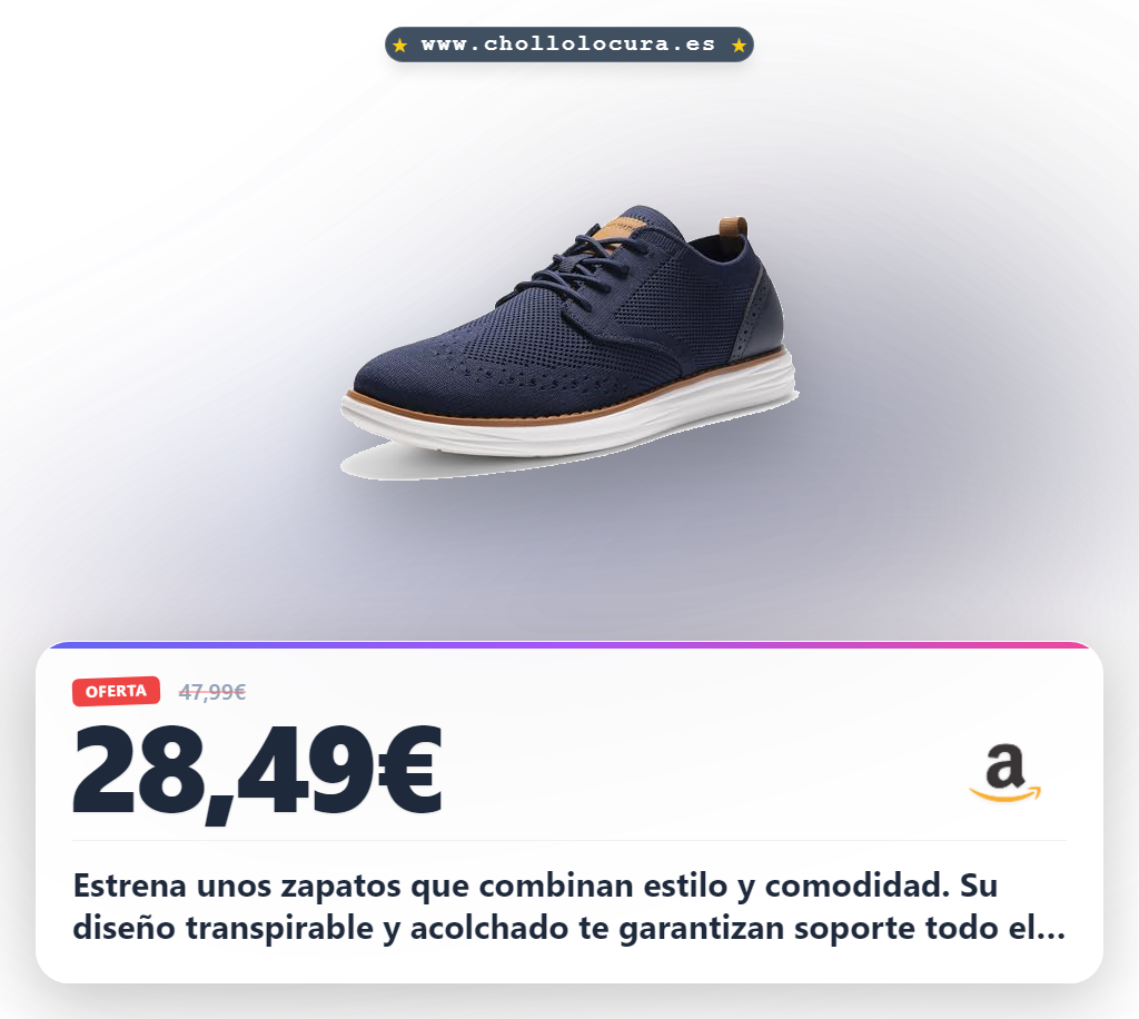 Consigue zapatos Oxford de verano para hombre con cordones y máxima comodidad y estilo diario.