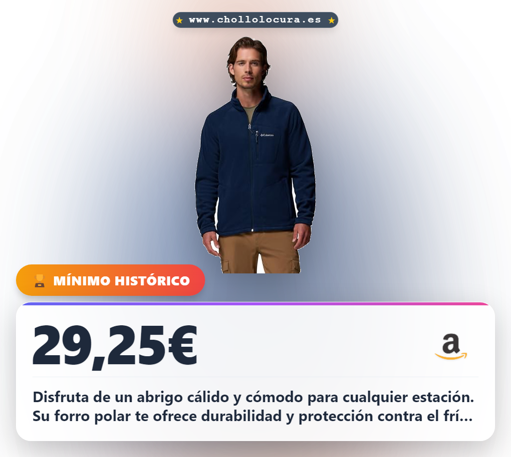 Aprovecha la chaqueta Columbia Fast Trek 2 de forro polar azul marino. Consigue la comodidad y protección en oferta.