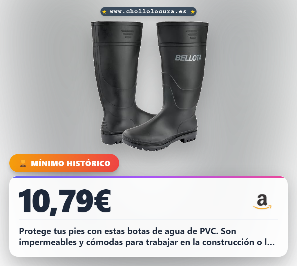 Aprovecha esta bota de trabajo de agua PVC talla 43 para construcción agricultura e industria al mejor precio