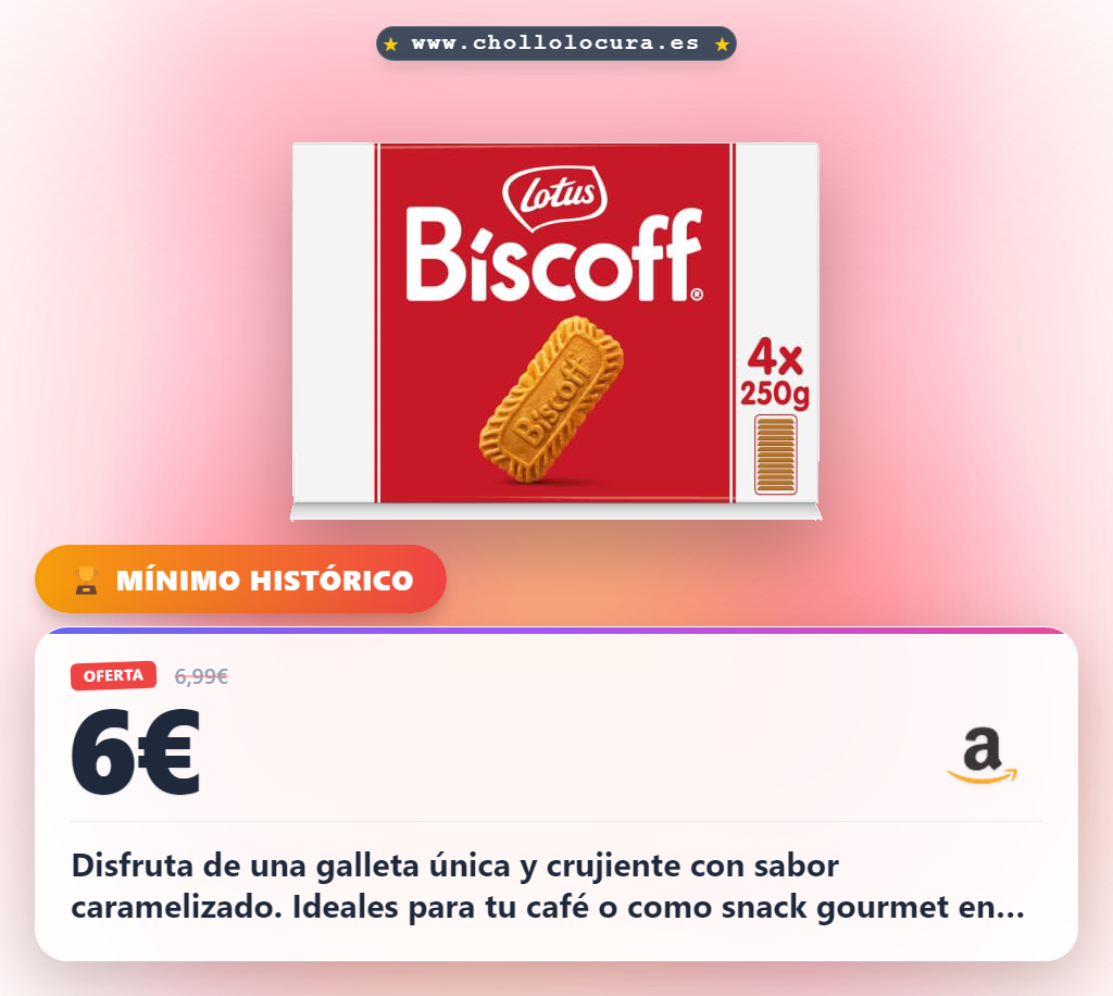 Aprovecha las galletas Lotus Biscoff caramelizadas veganas de origen natural al mejor precio