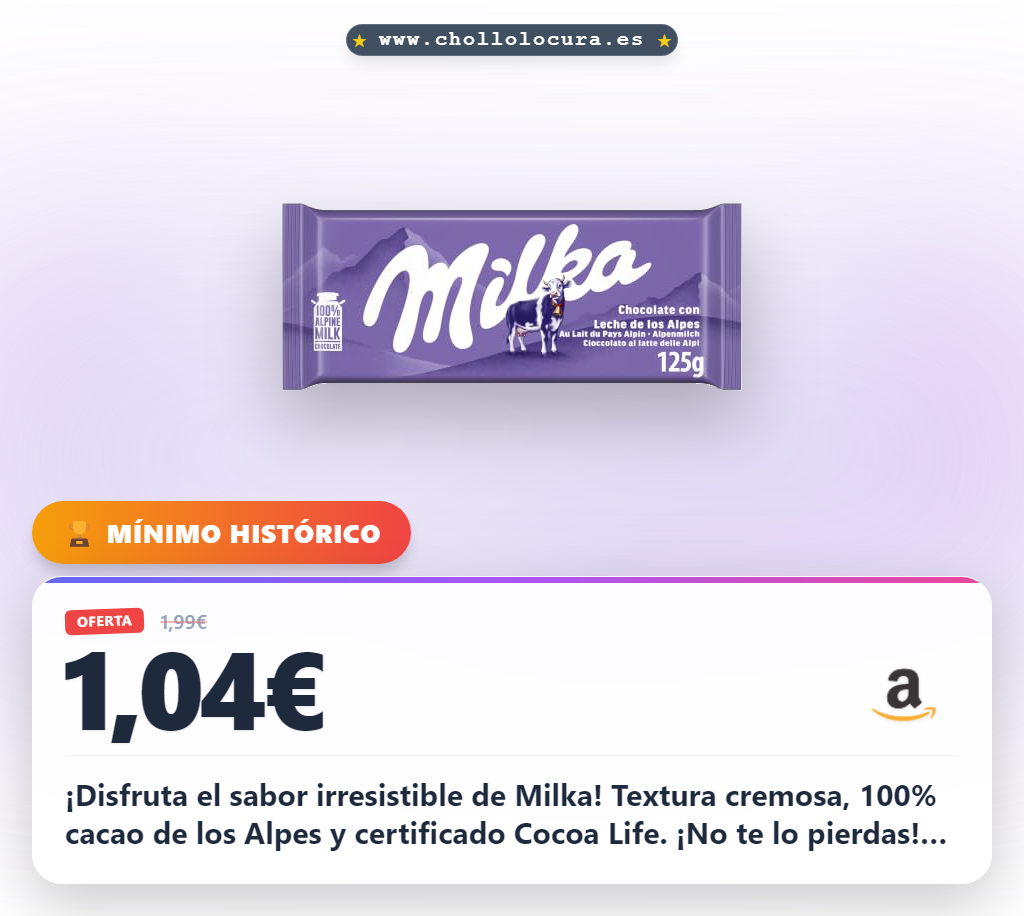 Milka - Tableta De Chocolate Leche - 125 g