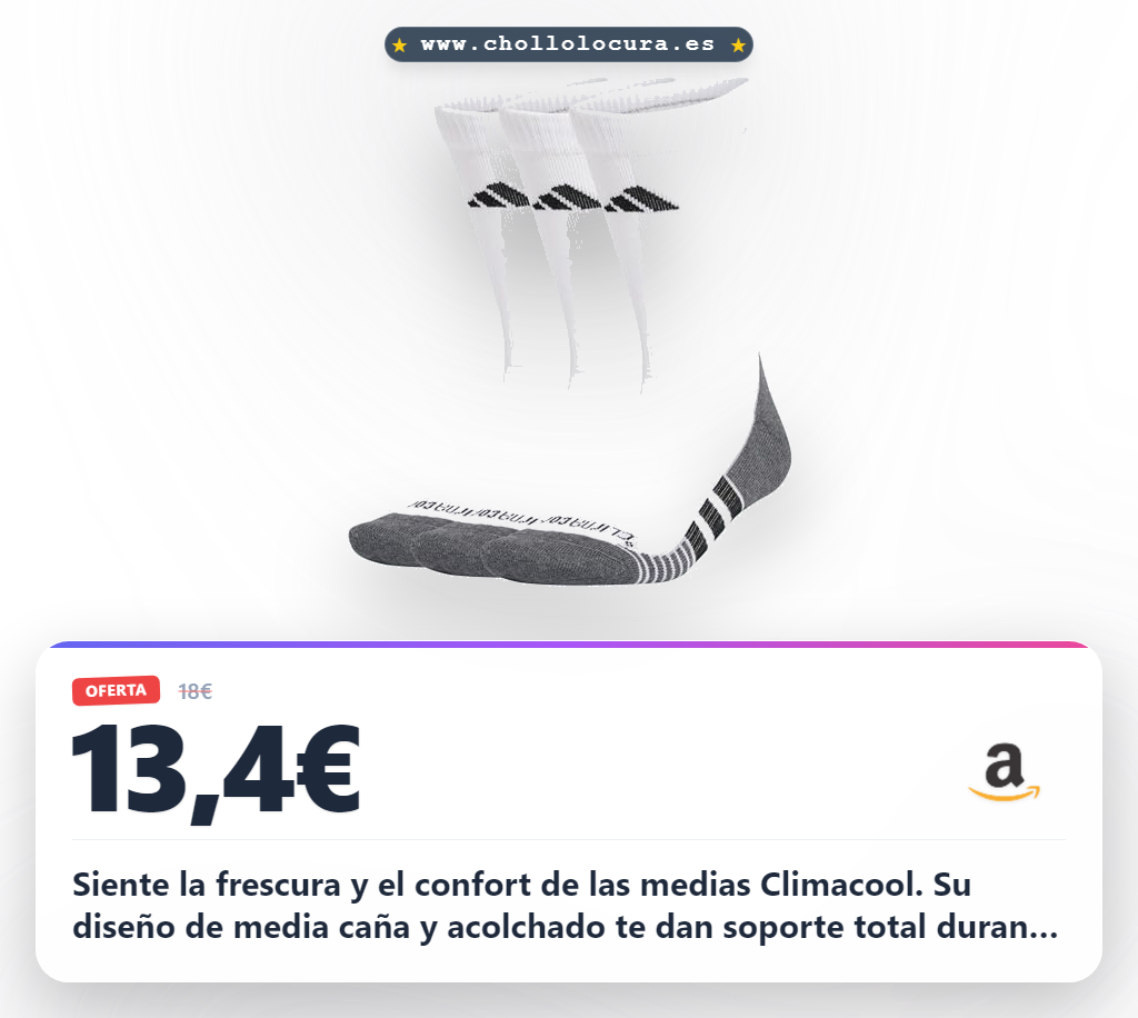Obtén los calcetines adidas Performance Climacool unisex media caña en oferta. Aprovecha este pack de tres pares.
