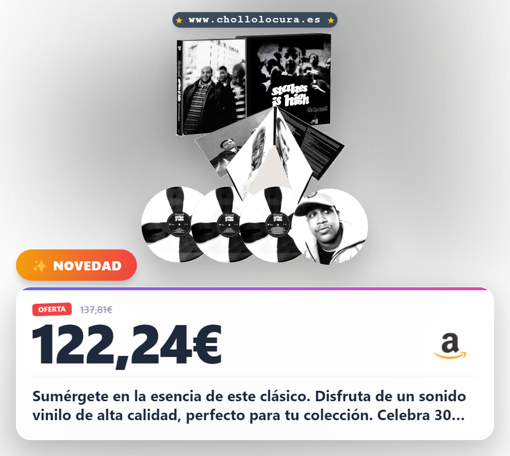 Llévate el vinilo Stakes Is High 30 aniversario en oferta histórica y al mejor precio del mercado en España.