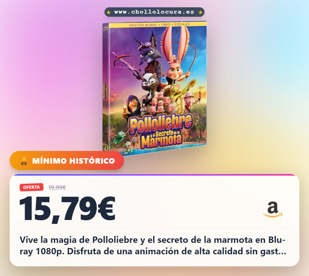 Consigue Polloliebre y el secreto de la marmota en Bluray 1080p a precio de chollo