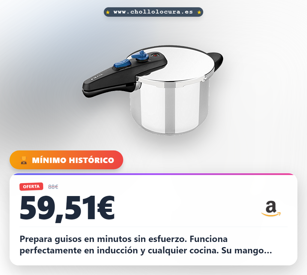 Aprovecha la olla a presión MONIX Veloce de 7 litros en acero inoxidable para cocinar rápido y sano