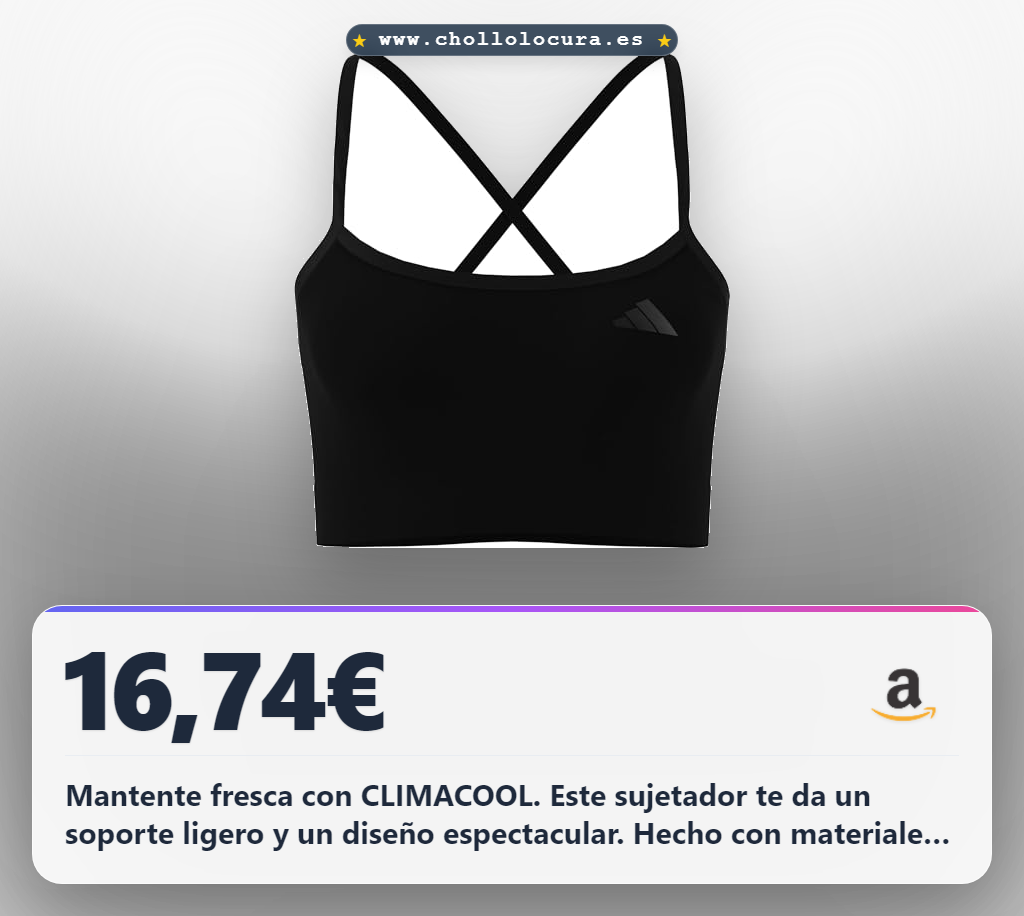 Ahorra el Sujetador Deportivo Adidas Mujer Workout Essentials Knit Light Support CLIMACOOL Talla L al mejor precio