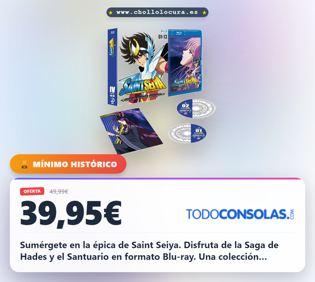 Aprovecha la serie de animación japonesa Saint Seiya Cosmos Edition Box 4 Saga De Hades Santuario en oferta
