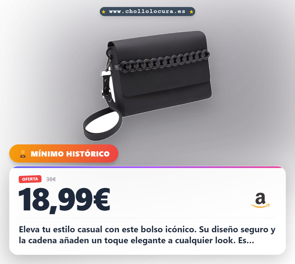 Consigue el bolso casual de silicona Havaianas con cadena ajustable y cierre seguro al mejor precio