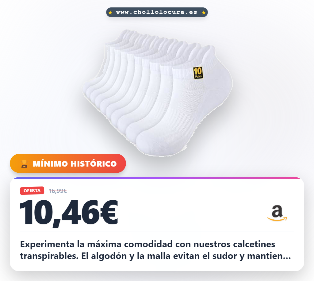 Disfruta la comodidad con calcetines tobilleros hombre transpirables para running y trabajo a precio de chollo