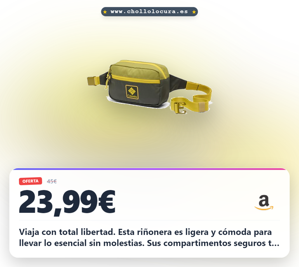 Aprovecha la riñonera Columbia Trail Traveler unisex resistente al agua para viajes y festivales al mejor precio