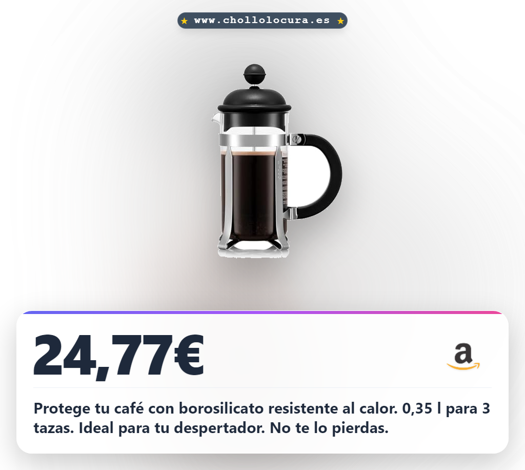 Bodum 1913-01 - Cafetera, 3 tazas, 0,35 l, color negro