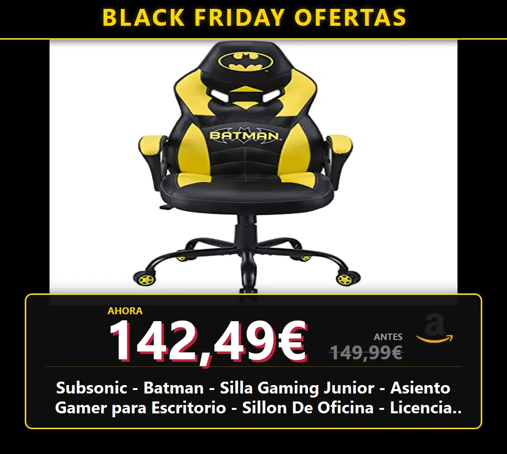 ¡Silla Gaming Batman: Cómoda, Ergonómica y con Licencia Oficial! ¡Oferta Exclusiva!