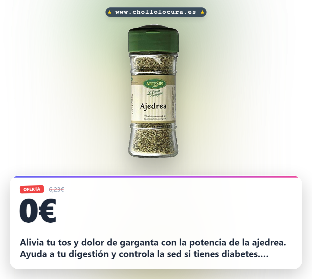 Ahorra en Ajedrea Artemisbio 200g: especia culinaria y remedio natural para la tos y la garganta al mejor precio del año.