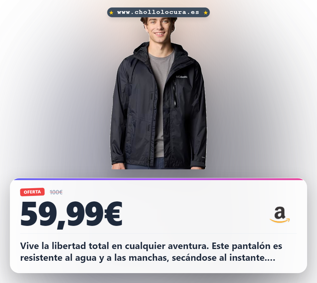 Aprovecha el pantalón Columbia Omni-Shield repelente a las manchas y resistente al agua a precio de chollo