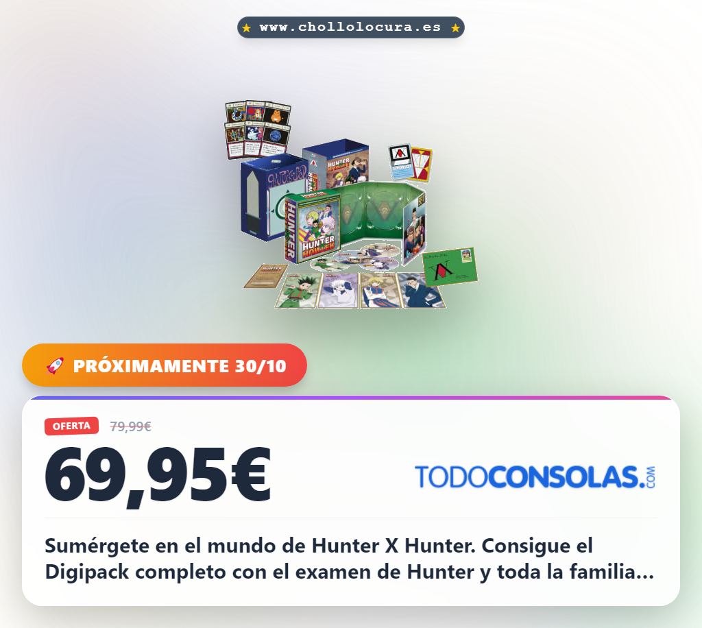 Compra la Digipack Box Hunter X Hunter con La Familia Zaoldyeck en oferta histórica