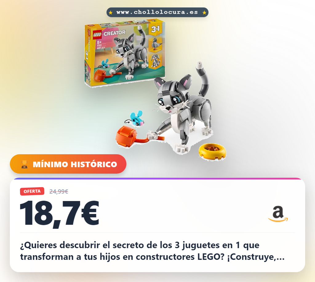 ¿Construye, reconstruye y vive aventuras con gato, perro y paloma! Descubre el secreto de los 3 juguetes en 1 que transforman a tus hijos en constructores LEGO?