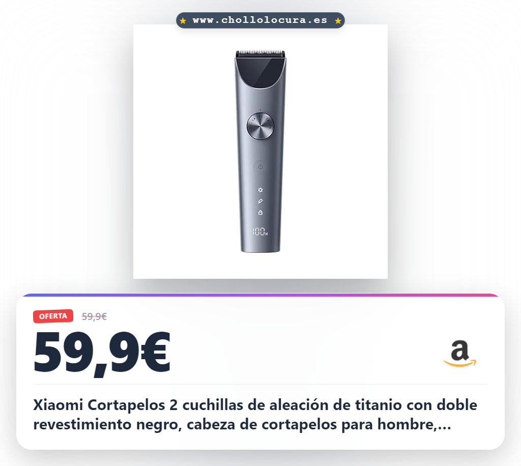 Xiaomi Cortapelos 2 cuchillas de aleación de titanio con doble revestimiento negro, cabeza de cortapelos para hombre, afeitadora eléctrica, inalámbrica, cortador de pelo, cortador de peluquería, IPX7