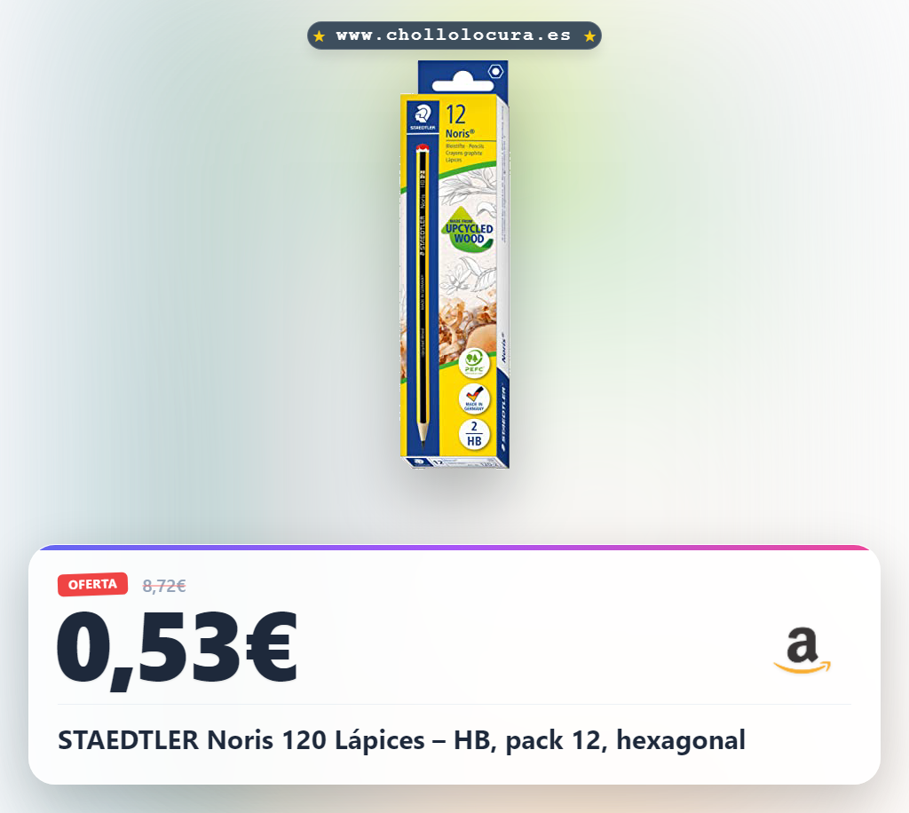 STAEDTLER Noris 120 Lápices – HB, pack 12, hexagonal