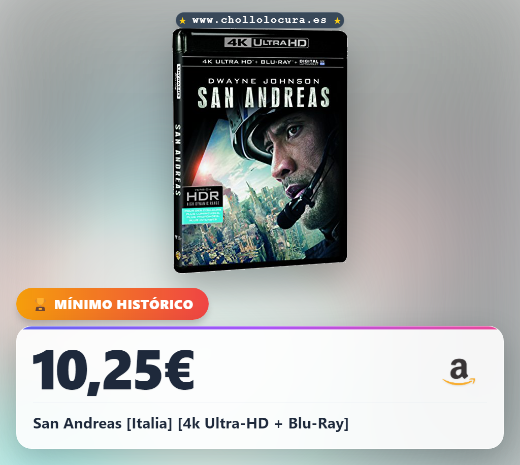 Obtén la edición de San Andreas Blu-ray 4K Ultra HD en oferta histórica al mejor precio
