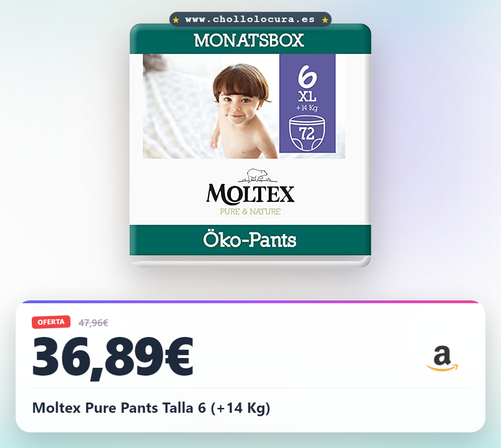 Moltex Pure Pants Talla 6 (+14 Kg)