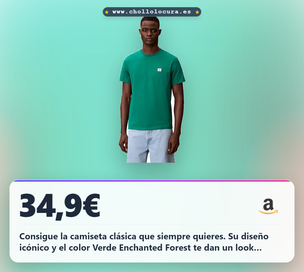 Consigue la camiseta clásica que siempre quieres. Su diseño icónico y el color Verde Enchanted Forest te dan un look deportivo y minimalista. Material 100% algodón super suave y perfecto para el día a día o la oficina. ¡Comodidad y estilo al mejor precio!