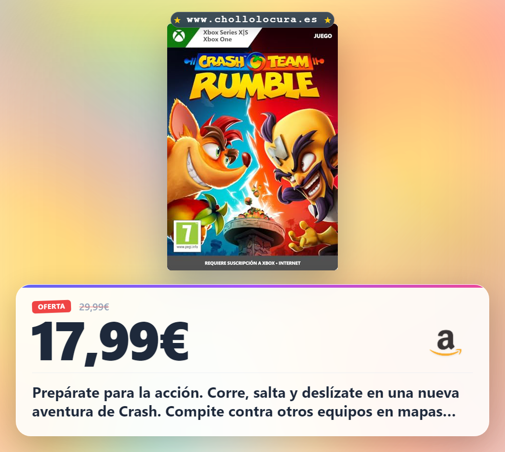 Consigue Crash Team Rumble Standard Edition para Xbox One y Series X|S en oferta: ¡juega ahora!