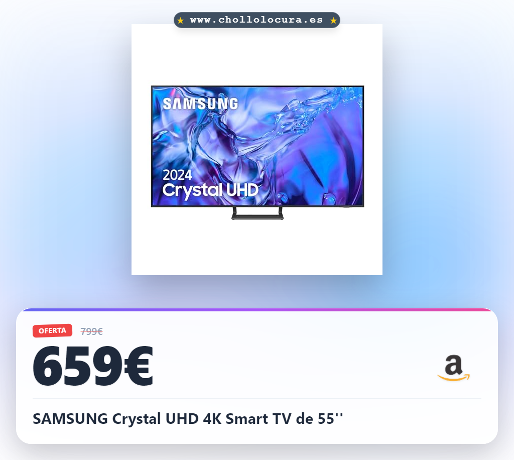 SAMSUNG Crystal UHD 4K Smart TV de 55''