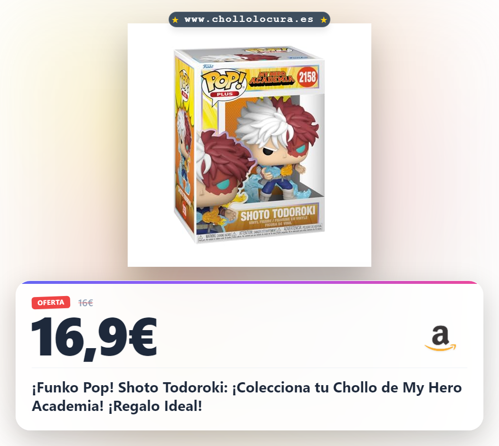 ¡Funko Pop! Shoto Todoroki: ¡Colecciona tu Chollo de My Hero Academia! ¡Regalo Ideal!