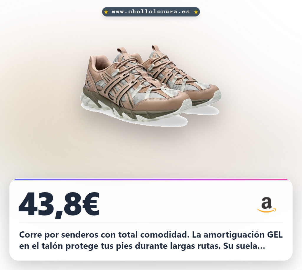 Aprovecha las zapatillas Asics Gel-Sonoma 15-50 para trail y senderismo con agarre agresivo en oferta