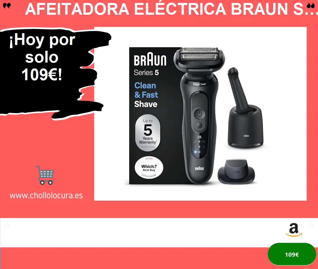 Afeitadora eléctrica Braun Serie 5 para hombres