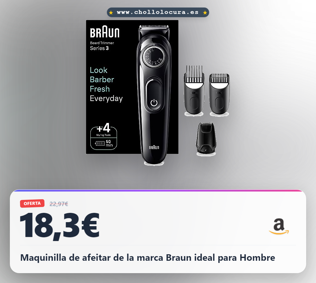 Maquinilla de afeitar de la marca Braun ideal para Hombre