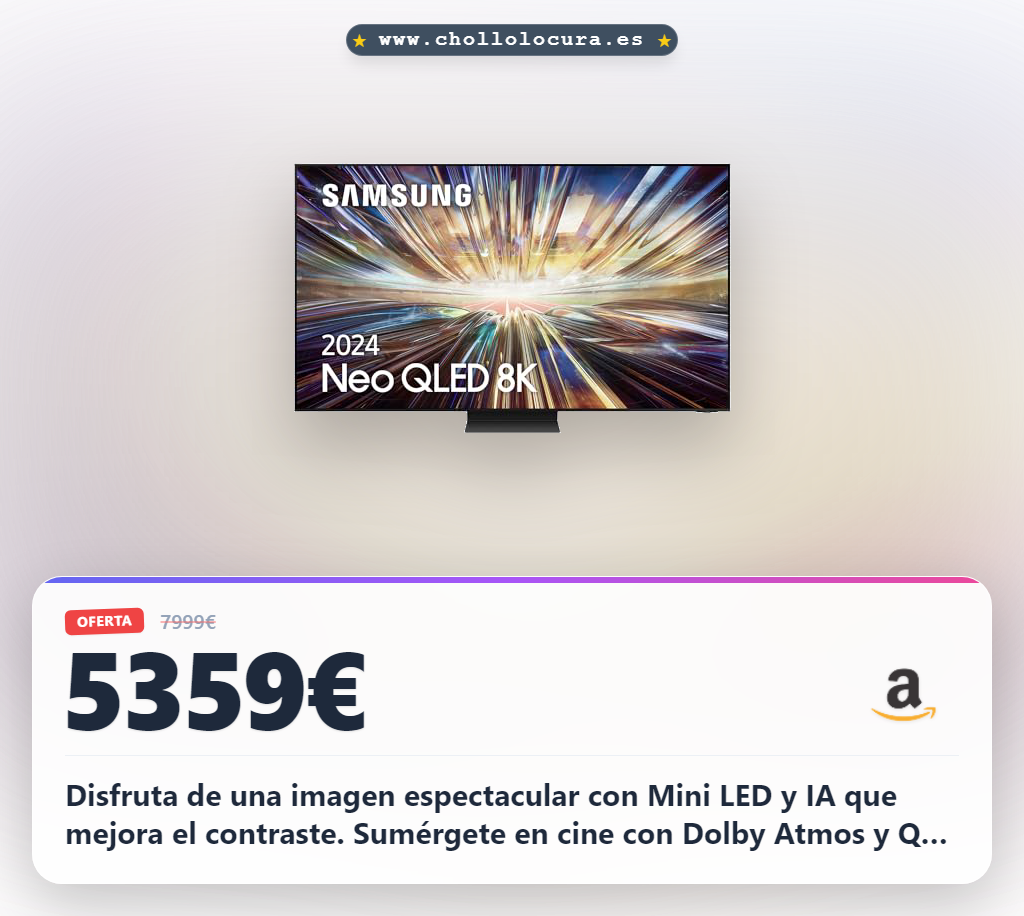 Aprovecha este Samsung TV 85 Pulgadas Neo QLED con Mini LED y Dolby Atmos en oferta histórica