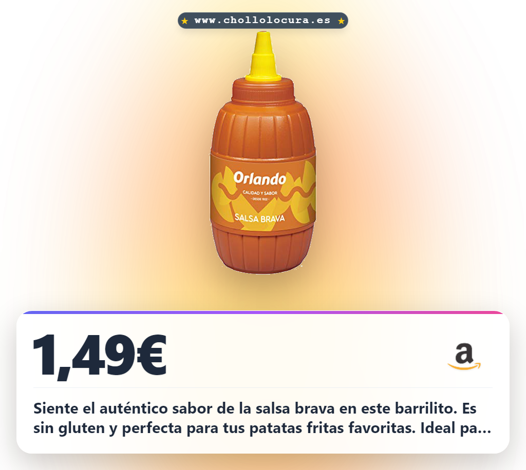 Encuentra la salsa brava Orlando en barrilito sin gluten y vegana para patatas fritas al mejor precio