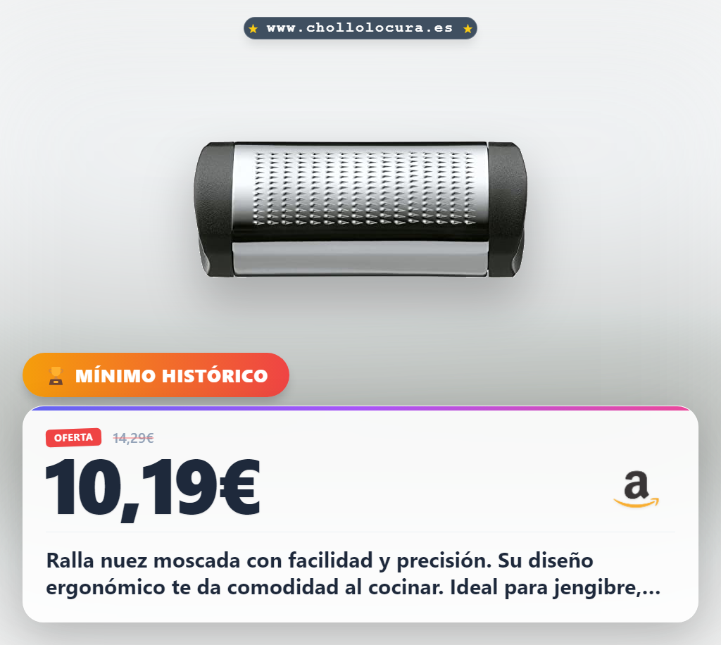 Aprovecha el rallador WMF Top Tools de acero inoxidable con compartimento para especias y frutas en oferta histórica