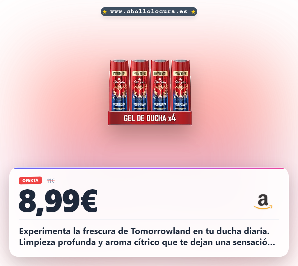 Aprovecha el gel de ducha y champú Old Spice Tomorrowland Edición Especial para una limpieza profunda al mejor precio